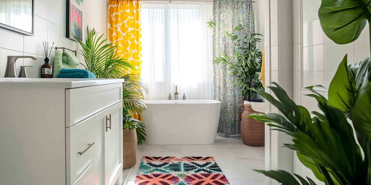 50 Clever Ways to Add Color to a White Bathroom