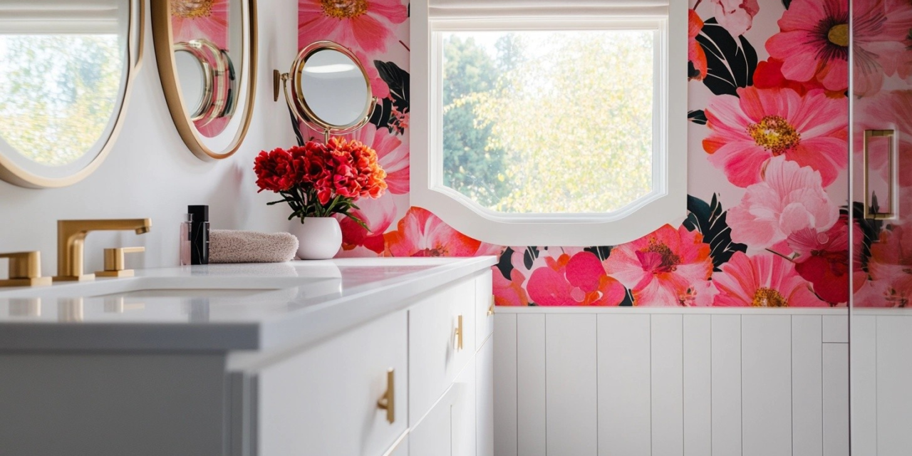 38 Bold Wallpaper Ideas to Make Your Bathroom Pop